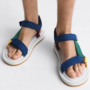 Zara men’s new without tag casual Colorful Strap Sandals
